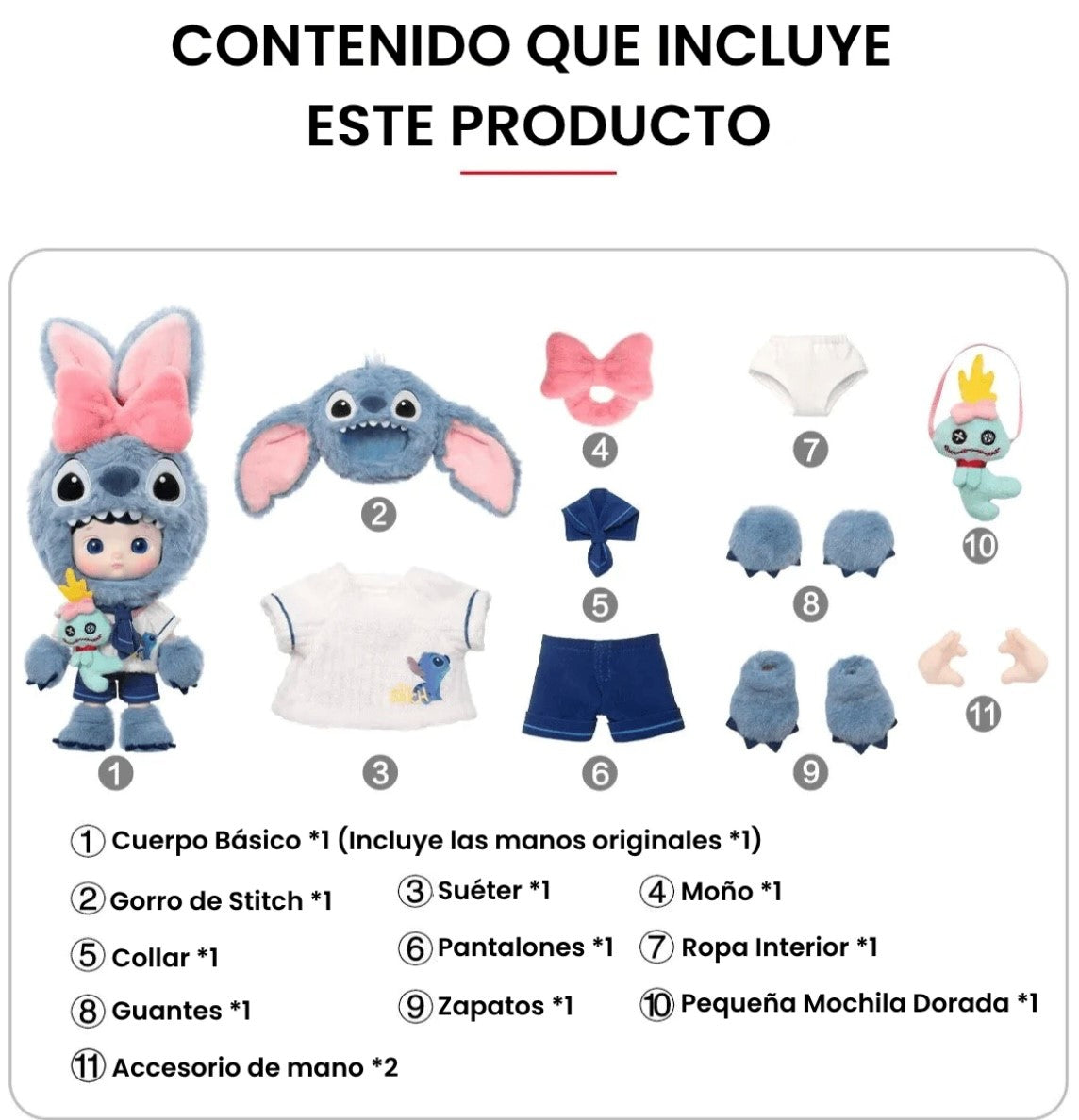 HACIPUPU STITCH - Vinyl Plush Doll Serie - Figura Coleccionable / Peluche (PEDIDO)