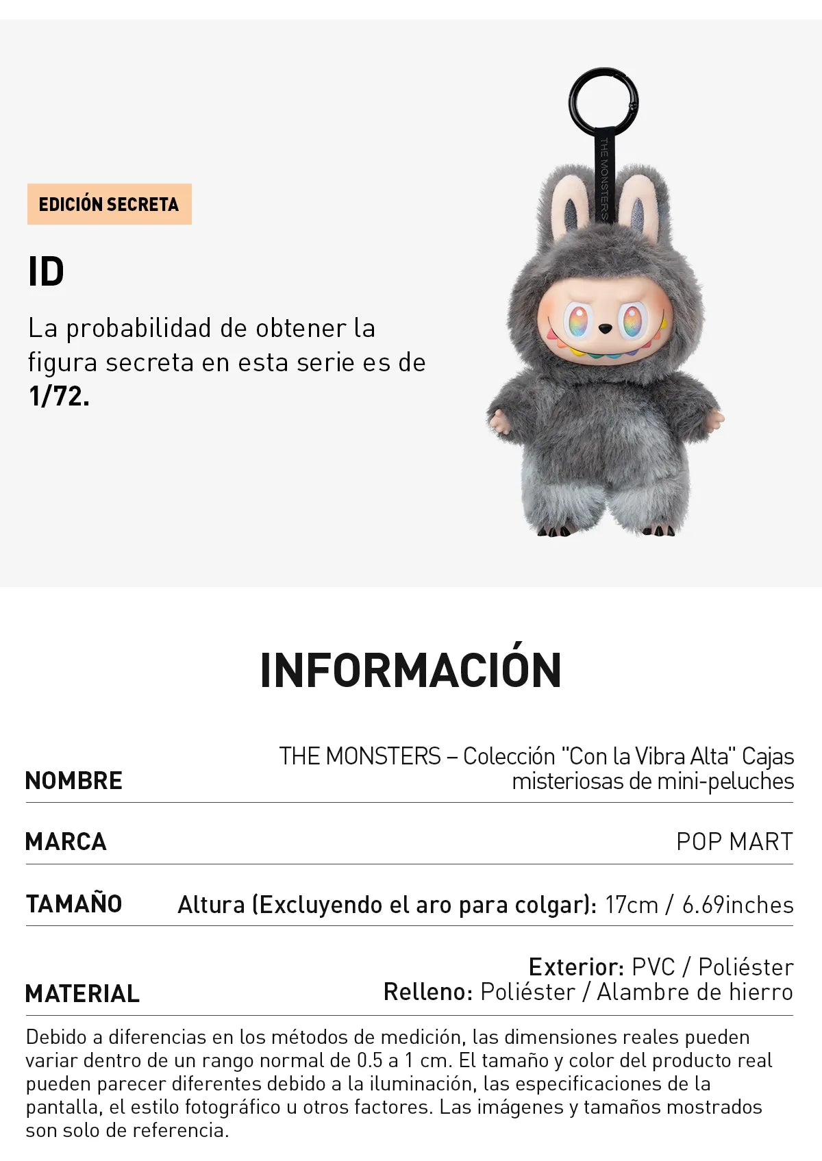 LABUBU THE MONSTERS - Big into Energy Serie - Colgante de Peluche / Caja Misteriosa