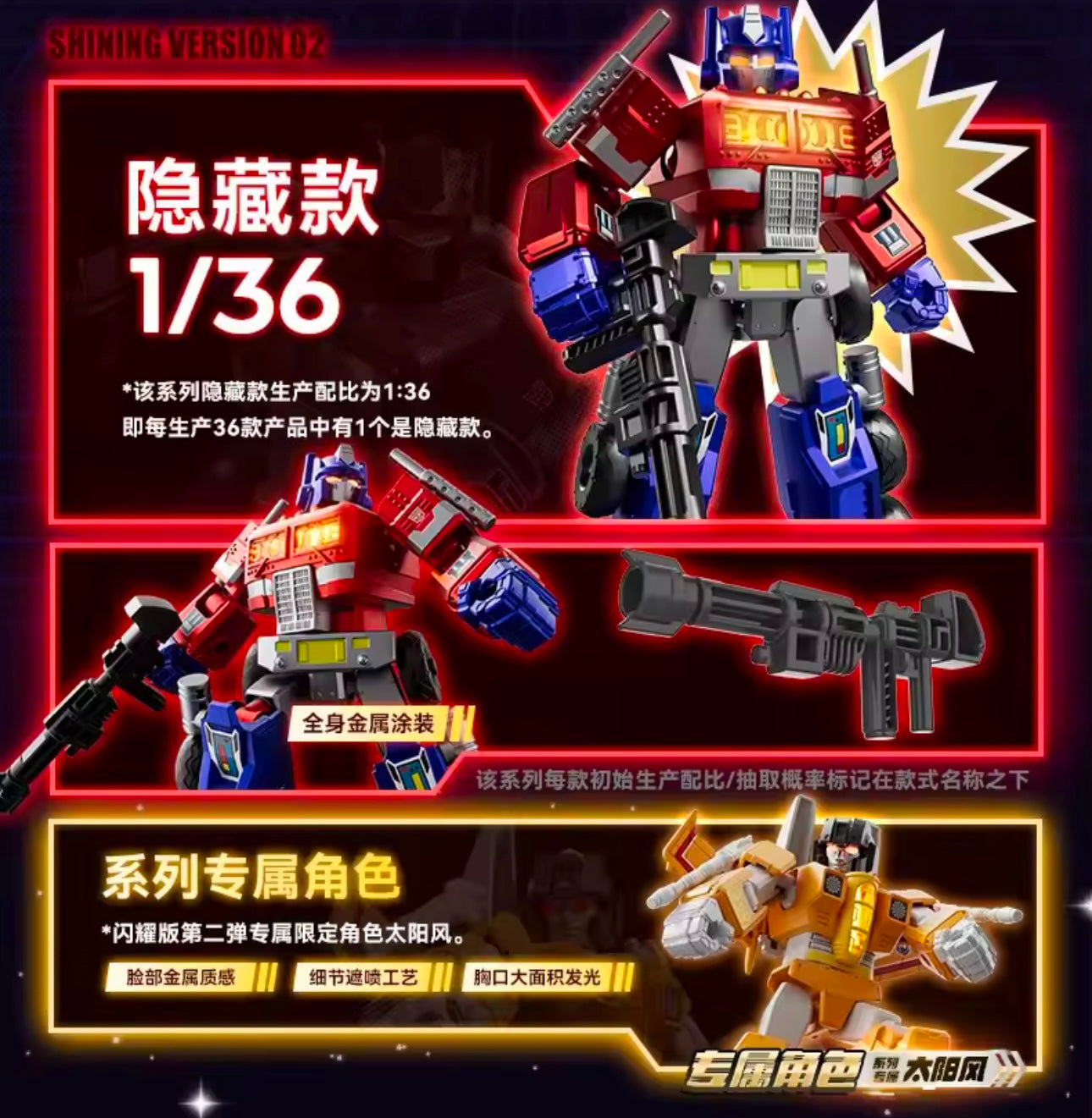 TRANSFORMERS G1 1985 Vol. 2 - Shining version (LED) Blokees - Figura Coleccionable / Caja Misteriosa (PEDIDO)