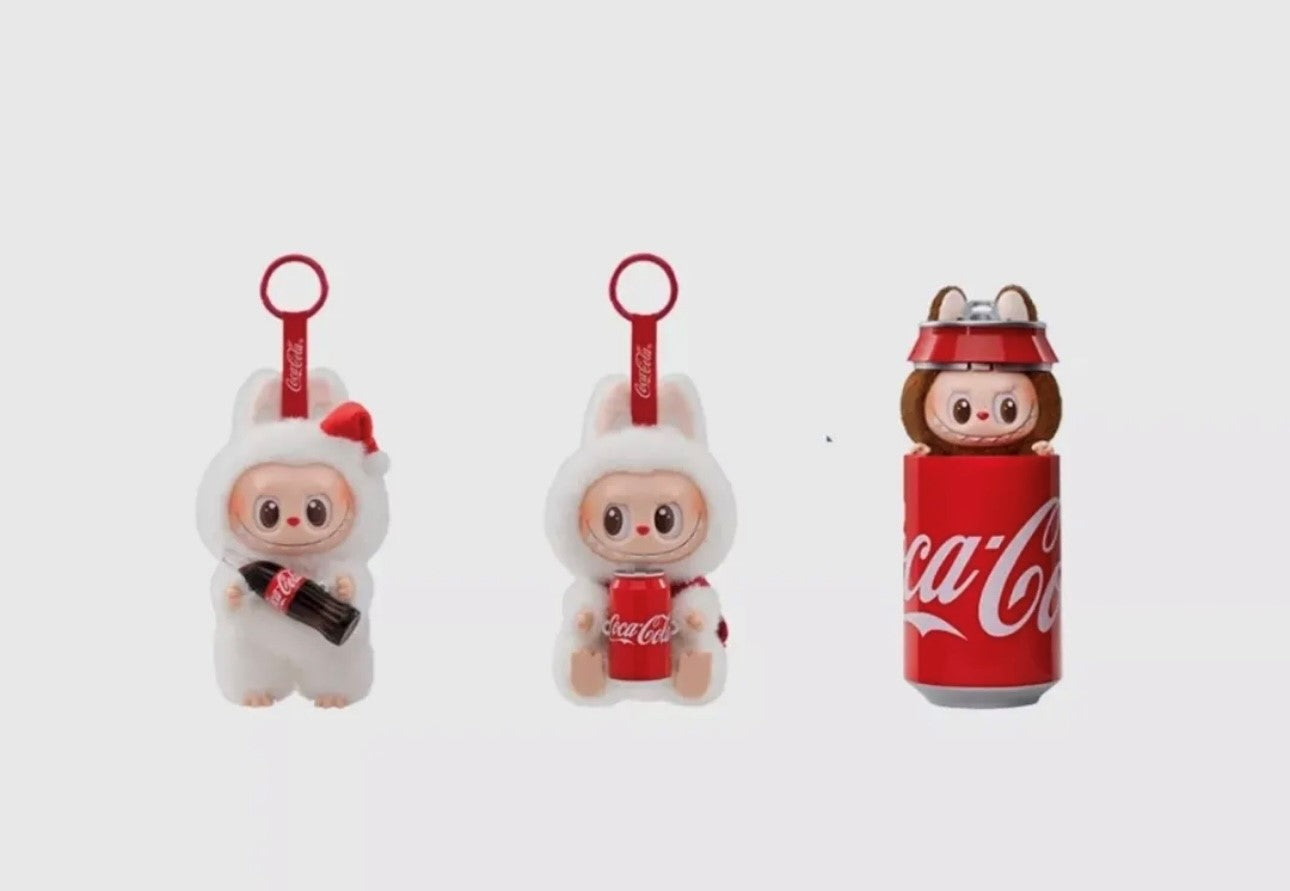 LABUBU THE MONSTERS - Coca Cola Serie - Colgante de Peluche / Caja Misteriosa