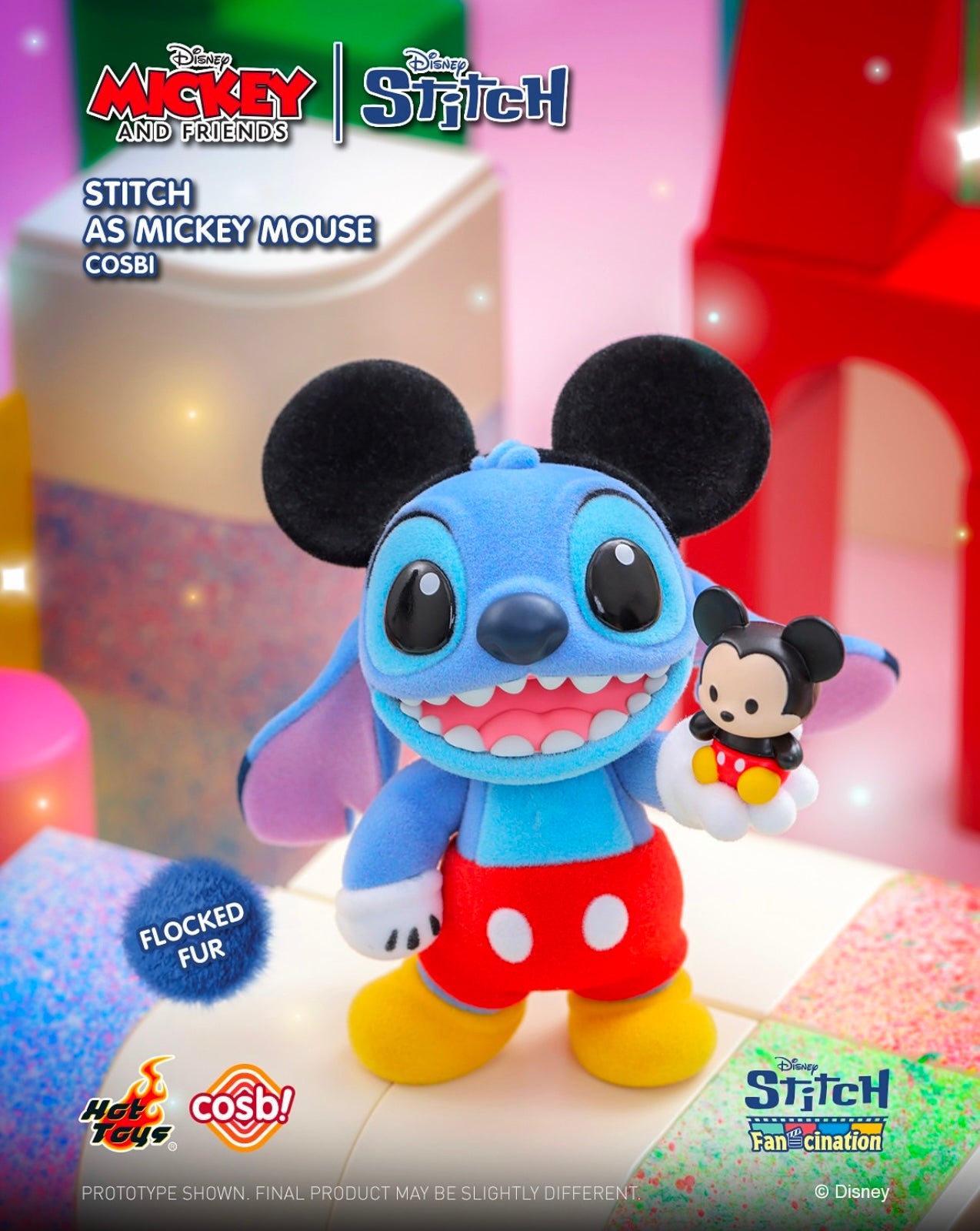 HOT TOYS STITCH x MICKEY AND FRIENDS - Cosbi Collection - Figura Coleccionable / Caja Misteriosa