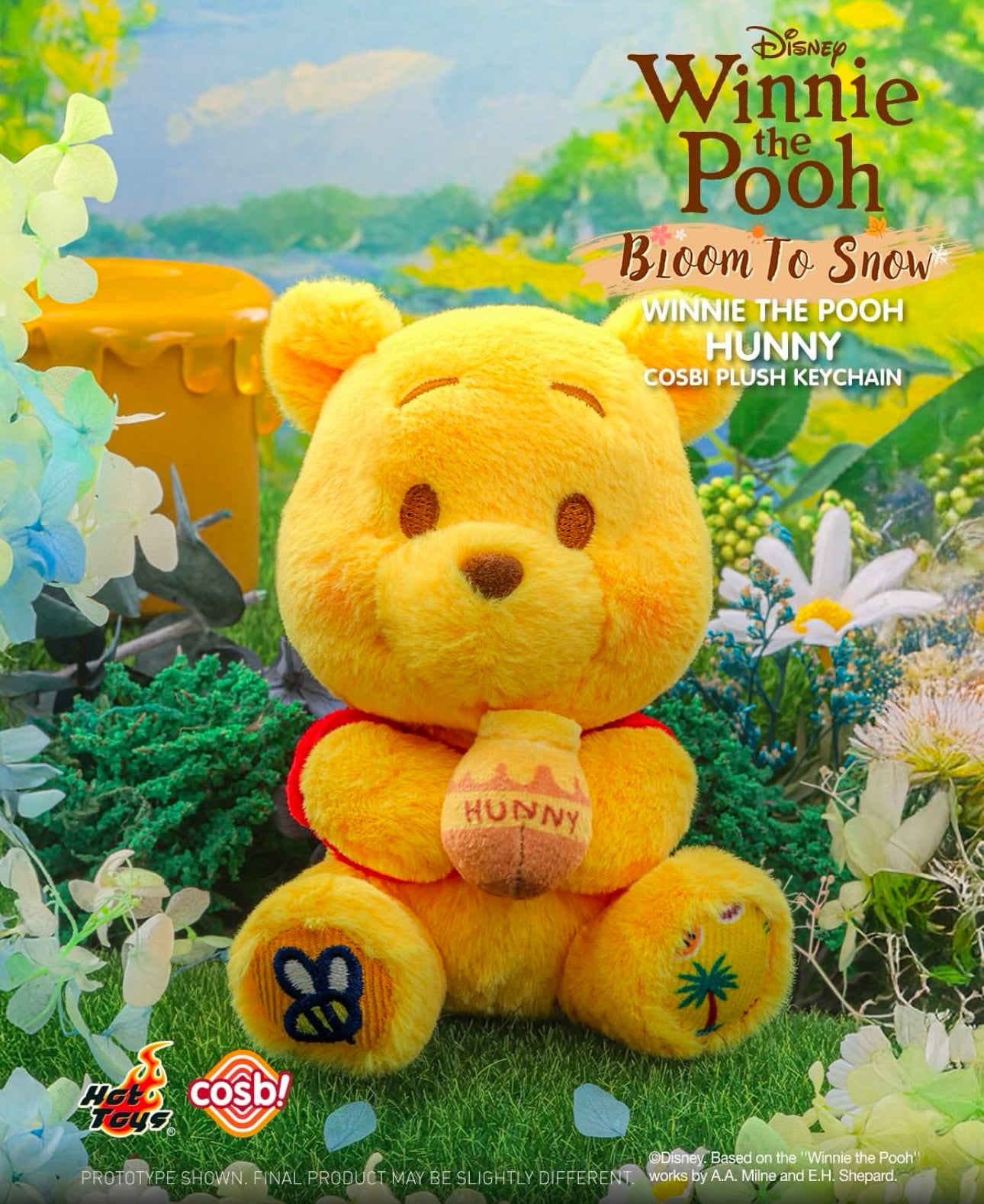 WINNIE THE POOH - Bloom to Snow Series - Cosbi Plush Keychain Collection - Colgante de Peluche Coleccionable / Caja Misteriosa