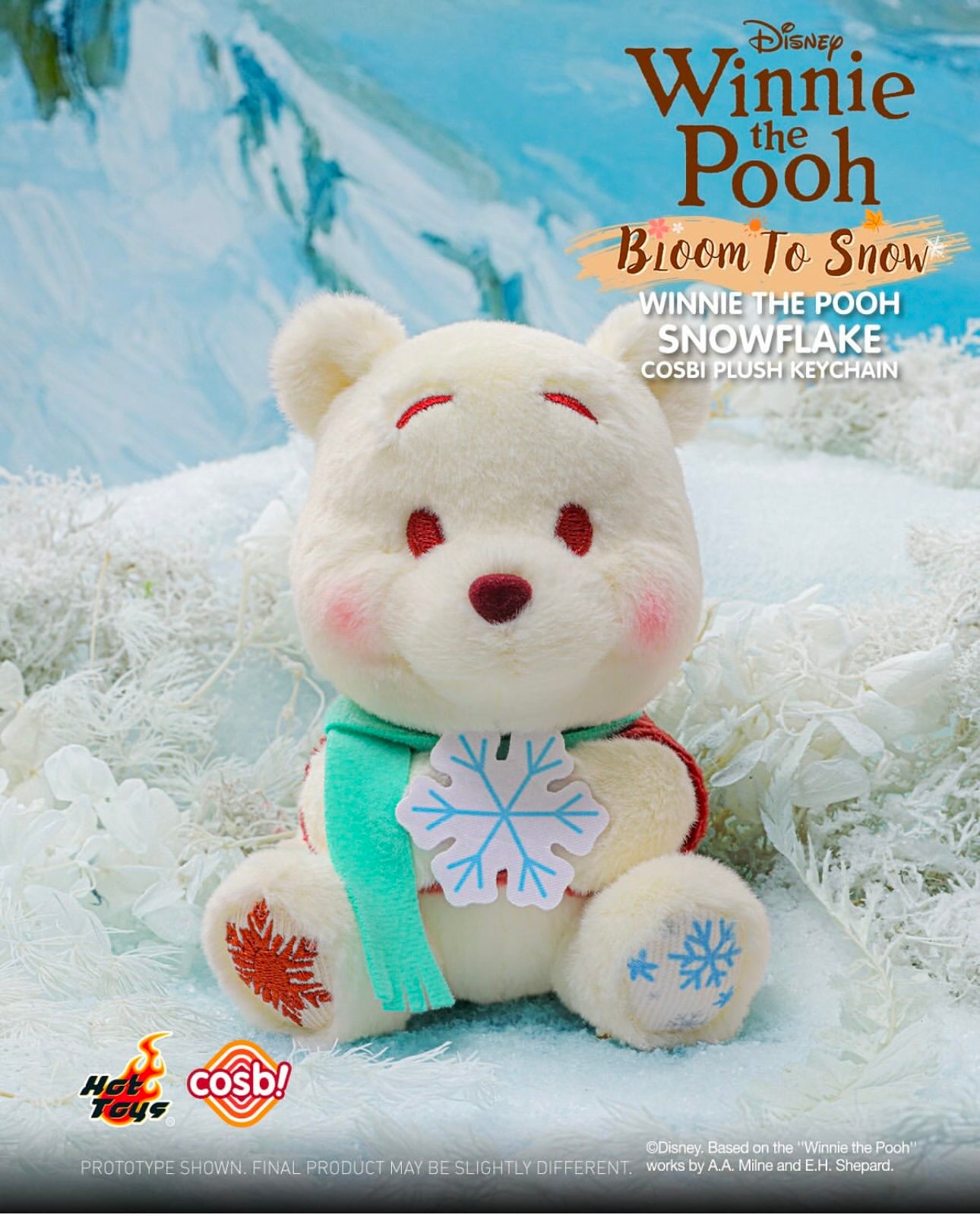 WINNIE THE POOH - Bloom to Snow Series - Cosbi Plush Keychain Collection - Colgante de Peluche Coleccionable / Caja Misteriosa