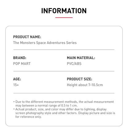 THE MONSTERS Space Adventures Serie - Figura Coleccionable / Caja Misteriosa