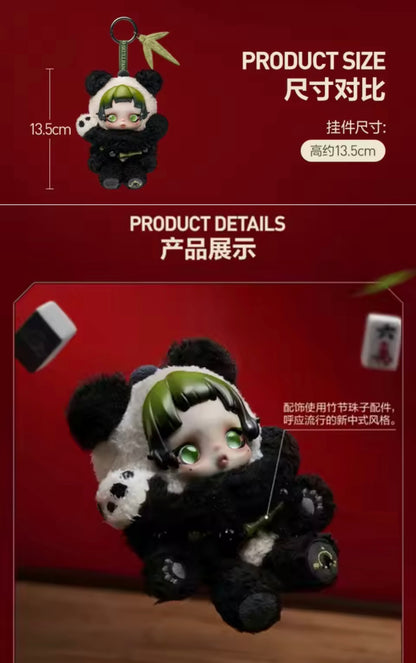 SKULLPANDA - Lazy Panda Serie - Colgante de Peluche Coleccionable