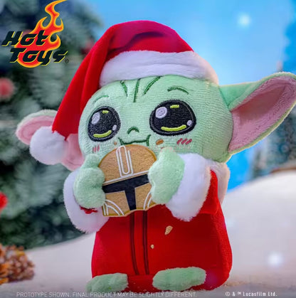GROGU - Winter Holiday Version - Star Wars Cosbi Plush Keychain Collection - Colgante de Peluche Coleccionable