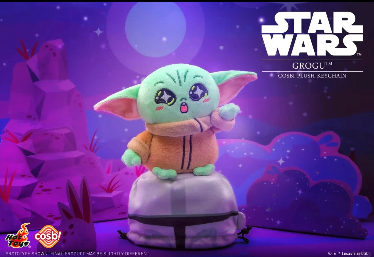 [EN STOCK] Figura Grogu - Cosbi Plush Keychain - Star Wars (Blind Box) marca HOT TOYS (15 cm)