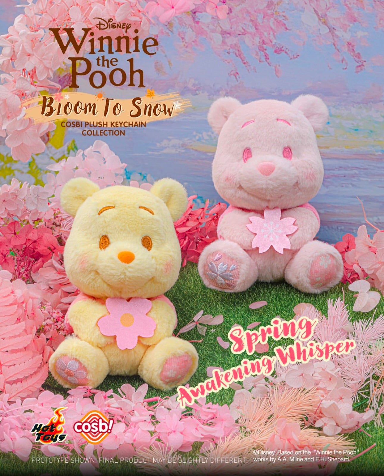 WINNIE THE POOH - Bloom to Snow Series - Cosbi Plush Keychain Collection - Colgante de Peluche Coleccionable / Caja Misteriosa