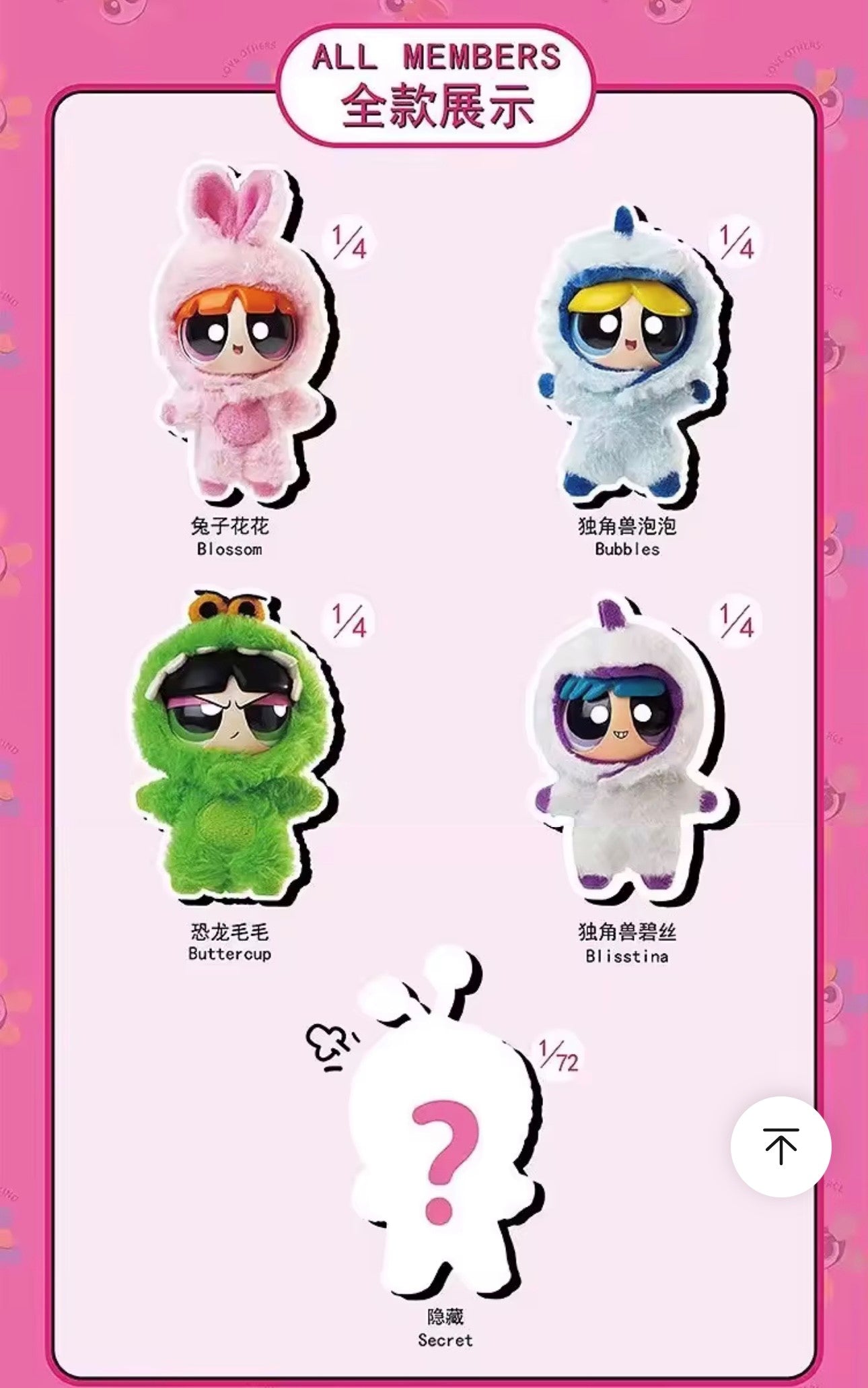 [EN STOCK] Figura The Powerpuff Girl - Serie Plush Party (Blind Box) Marca MGL Toys (18-22cm)
