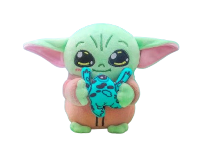 [EN STOCK] Figura Grogu con rana - Cosbi Plush Keychain - Star Wars marca Hot Toys (15 cm)