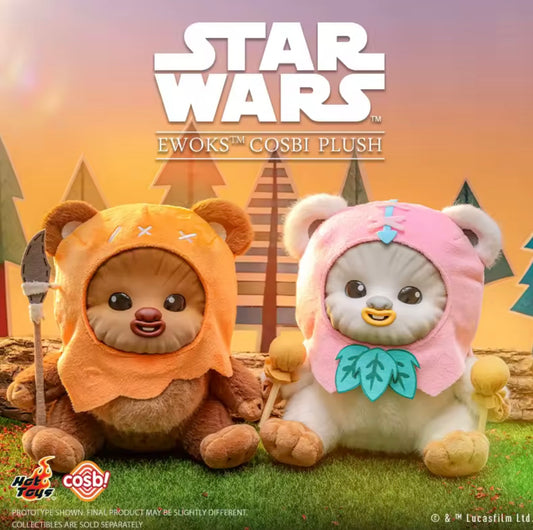 Ewoks Wicket y Kneesaa - Cosbi Plush (20 cm) Star Wars - Peluche Coleccionable
