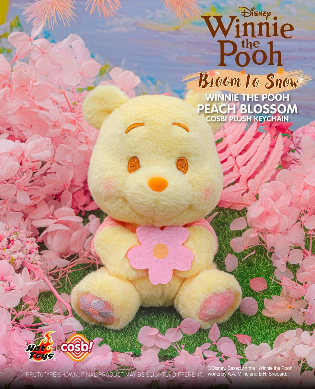 WINNIE THE POOH - Bloom to Snow Series - Cosbi Plush Keychain Collection - Colgante de Peluche Coleccionable / Caja Misteriosa