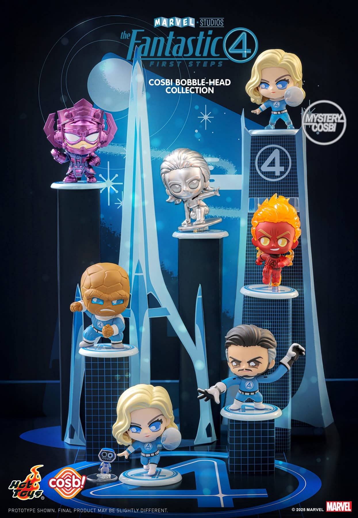 FANTASTIC FOUR / 4 Fantásticos - Cosbi Bobble-Head Collection - Figura Coleccionable / Caja Misteriosa