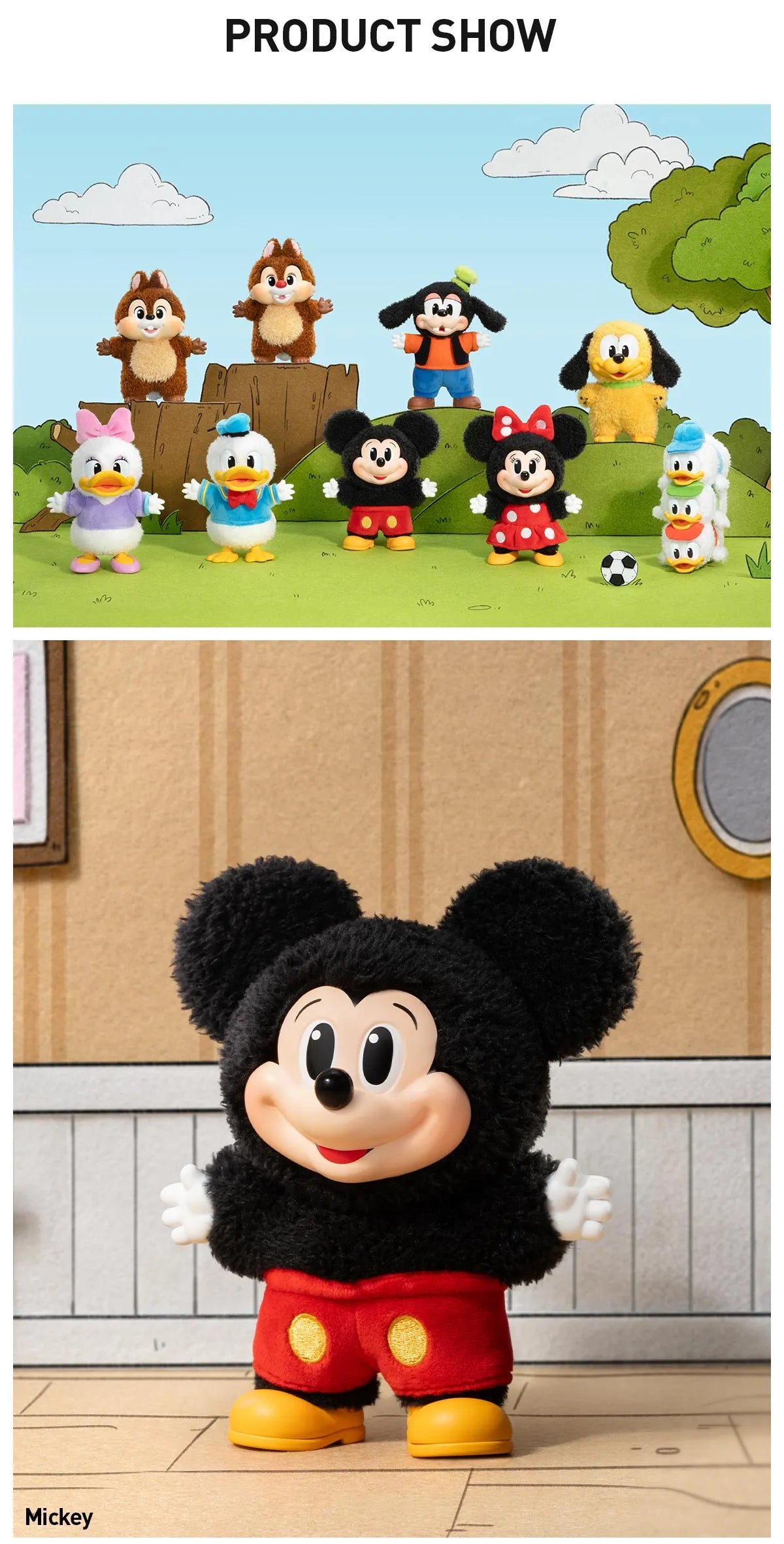 DISNEY MICKEY FAMILY - Cute Together Serie - Colgante de Peluche / Caja Misteriosa