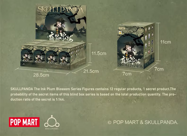 SKULLPANDA x The Ink Plum Blossom Serie - Figura Coleccionable / Caja Misteriosa